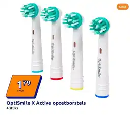 Action OptiSmile X Active opzetborstels aanbieding