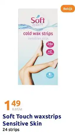 Action Soft Touch waxstrips Sensitive Skin aanbieding