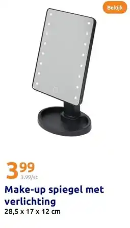 Action Make-up spiegel met verlichting aanbieding