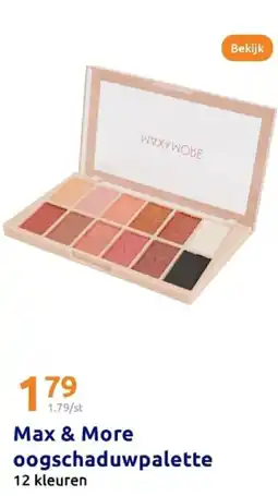 Action Max & More oogschaduwpalette aanbieding