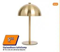 Action Oplaadbare tafellamp aanbieding