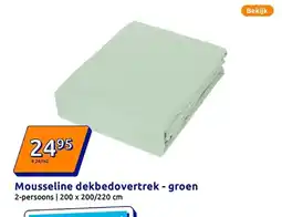 Action Mousseline dekbedovertrek aanbieding