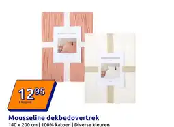 Action Mousseline dekbedovertrek aanbieding
