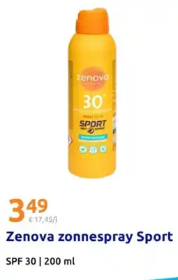 Action Zenova zonnespray Sport SPF 30 aanbieding