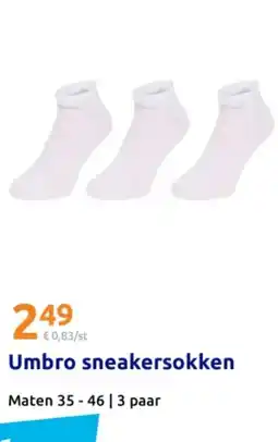 Action Umbro sneakersokken aanbieding