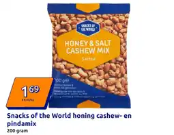 Action Snacks of the World honing cashew- en pindamix aanbieding