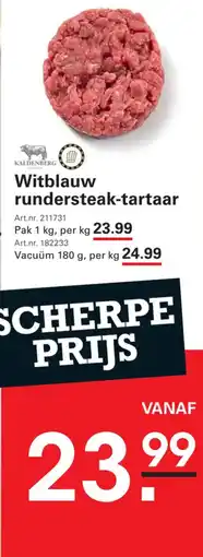 Sligro Witblauw rundersteak-tartaar aanbieding