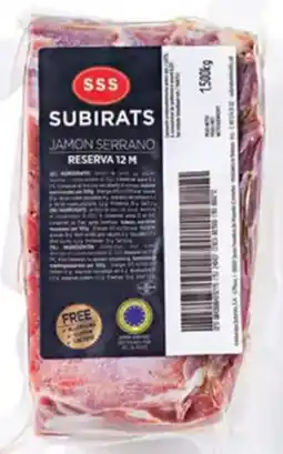 Sligro Subirats Italiaanse charcuterie serranoham aanbieding