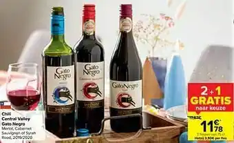 Chili central valley gato negro merlot cabernet sauvignon of syrah rood