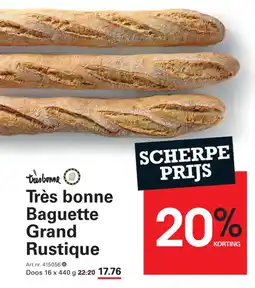 Sligro Très bonne Baguette Grand Rustique aanbieding