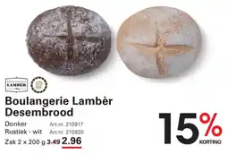 Sligro Boulangerie Lambèr Desembrood aanbieding