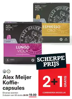 Sligro Alex Meijer Koffiecapsules aanbieding
