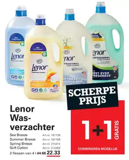Sligro Lenor Wasverzachter aanbieding