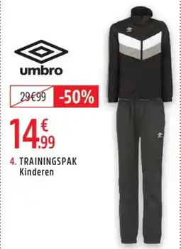 Intersport Umbro Trainingspak Kinderen aanbieding
