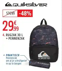 Intersport Quiksilver Rugzak + Pennenzak aanbieding