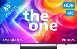 Coolblue Philips Ambilight 85 PUS9000 QLED 4K (2025) + JBL Bar 300 M2 Noir aanbieding