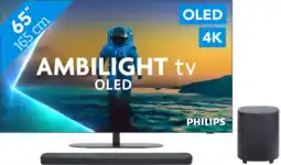 Coolblue Philips Ambilight 65'' OLED810 4K (2025) + JBL Bar 500 M2 Noir aanbieding