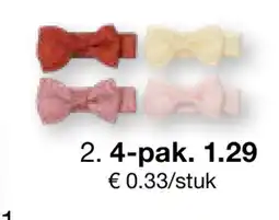 Zeeman Kleine strik op clip aanbieding