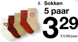 Zeeman Sokken 5 paar aanbieding