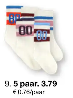 Zeeman Sokken 5 paar aanbieding