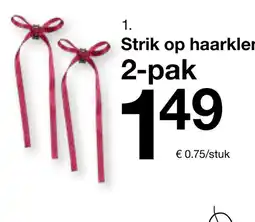 Zeeman Strik op haarklem aanbieding