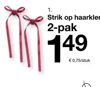 Zeeman Strik op haarklem aanbieding