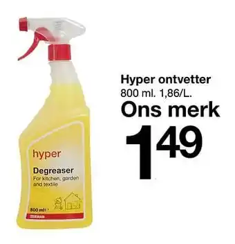 Zeeman Hyper ontvetter aanbieding