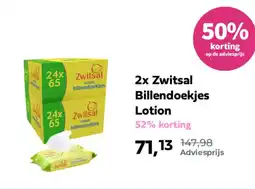 Plein.nl Zwitsal Billendoekjes Lotion aanbieding