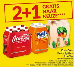 Intermarché Coca - Cola, Fanta, Sprite of Fuze Tea aanbieding