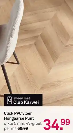 Karwei Click PVC vloer Hongaarse Punt aanbieding