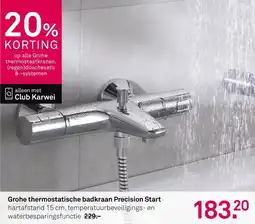 Karwei Grohe thermostatische badkraan Precision Start aanbieding