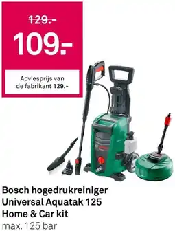 Karwei Bosch hogedrukreiniger Universal Aquatak 125 Home & Car kit aanbieding