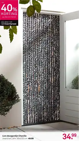 Karwei Livn deurgordijn Chenille aanbieding