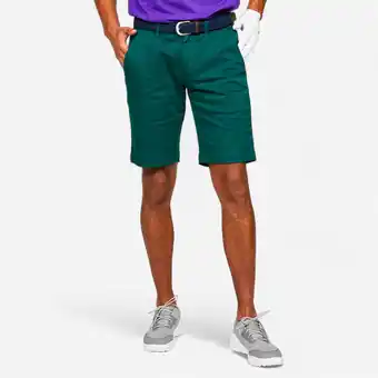 Decathlon Golf chino short katoen heren MW500 cypresgroen aanbieding