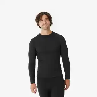 Decathlon Warm en comfortabel thermoshirt voor skiën heren 100 zwart aanbieding