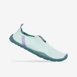 Decathlon Elastische waterschoenen voor volwassenen Aquashoes 120 eucalyptus aanbieding