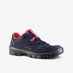 Decathlon Wandelschoenen voor kinderen MH100 veters blauw/koraal maat 35 tot 38 aanbieding