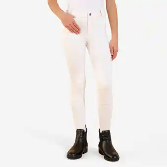 Decathlon Wedstrijdbroek voor ruitersport kinderen 100 wit aanbieding