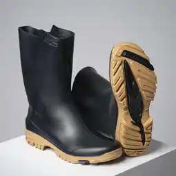 Decathlon Dames regenlaarzen 100 zwart aanbieding