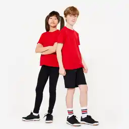 Decathlon Katoenen multisport T-shirt voor kinderen rood aanbieding