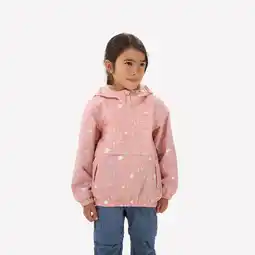 Decathlon Regenjas voor wandelen kinderen 2 tot 6 jaar MH500 roze aanbieding