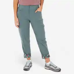 Decathlon Wandelbroek voor dames NH500 linnen kaki aanbieding