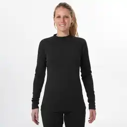 Decathlon Warm en comfortabel thermoshirt voor skiën dames 100 zwart aanbieding