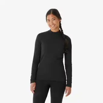 Decathlon Warm en comfortabel thermoshirt voor skiën dames 100 zwart aanbieding