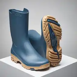 Decathlon Dames regenlaarzen 100 blauw aanbieding