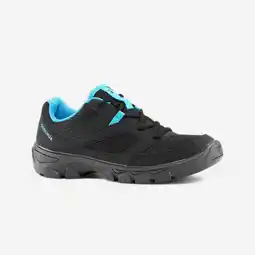 Decathlon Wandelschoenen voor kinderen NH100 vetersluiting zwart maat 35 tot 38 aanbieding