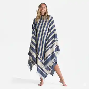 Decathlon Strandlaken/poncho XXL 190 x 190 cm blauw aanbieding