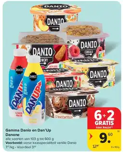 Carrefour Gamma Danio en Dan’Up Danone aanbieding