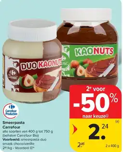 Carrefour Smeerpasta Carrefour aanbieding