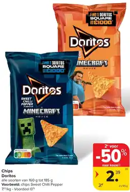 Carrefour Chips Doritos aanbieding